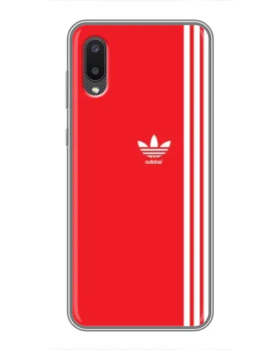 Чехол для Samsung Galaxy A02 с картинкой «Красный минимализм Adidas» Чехол для Samsung Galaxy A02 с картинкой «Красный минимализм Adidas»