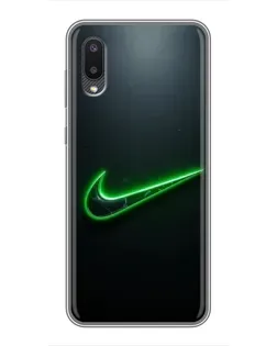 Чехол для Samsung Galaxy A02 с картинкой «Неоновый контур Nike» Чехол для Samsung Galaxy A02 с картинкой «Неоновый контур Nike»