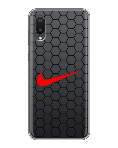 Чехол для Samsung Galaxy A02 с картинкой «Nike — карбоновая сетка» Чехол для Samsung Galaxy A02 с картинкой «Nike — карбоновая сетка»