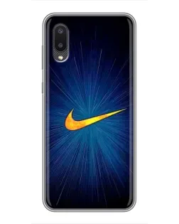 Чехол для Samsung Galaxy A02 с картинкой «Синий пульс Nike» Чехол для Samsung Galaxy A02 с картинкой «Синий пульс Nike»