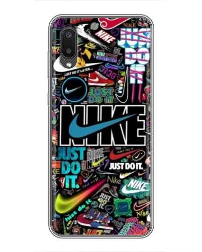 Чехол для Samsung Galaxy A02 с картинкой «Яркий коллаж Nike» Чехол для Samsung Galaxy A02 с картинкой «Яркий коллаж Nike»
