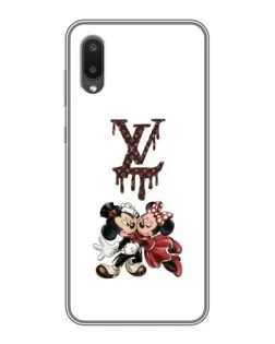 Чехол для Samsung Galaxy A02 с картинкой «LV и Микки Маус»