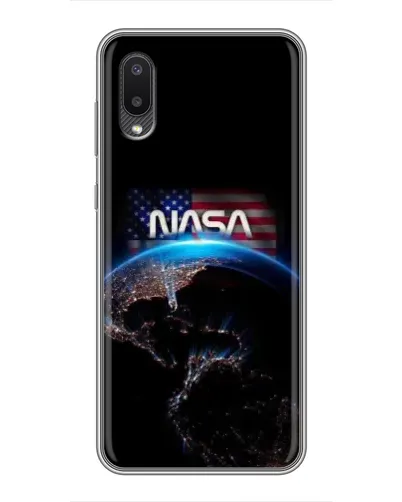 Чехол для Samsung Galaxy A02 с картинкой «Земля из космоса NASA»