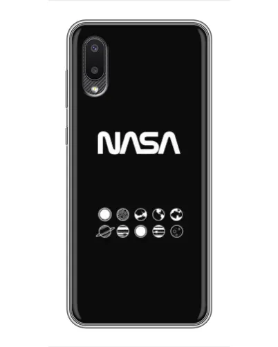 Чехол для Samsung Galaxy A02 с картинкой «NASA — технический принт»
