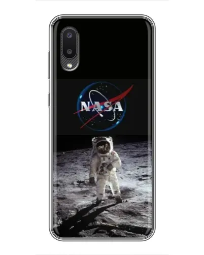 Чехол для Samsung Galaxy A02 с картинкой «Астронавт на Луне»