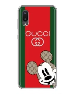 Чехол для Samsung Galaxy A02 с картинкой «Gucci — полосы и Микки» Чехол для Samsung Galaxy A02 с картинкой «Gucci — полосы и Микки»