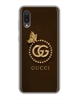 Чехол для Samsung Galaxy A02 с картинкой «Gucci — золотая бабочка» Чехол для Samsung Galaxy A02 с картинкой «Gucci — золотая бабочка»