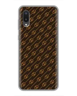 Чехол для Samsung Galaxy A02 с картинкой «Gucci — золотые диагонали» Чехол для Samsung Galaxy A02 с картинкой «Gucci — золотые диагонали»