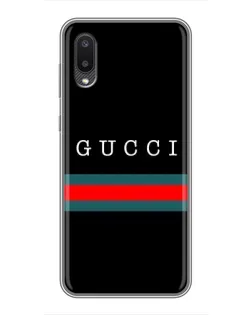 Чехол для Samsung Galaxy A02 с картинкой «Gucci — красный пояс» Чехол для Samsung Galaxy A02 с картинкой «Gucci — красный пояс»