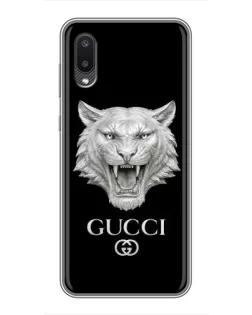 Чехол для Samsung Galaxy A02 с картинкой «Gucci — серебряный лев» Чехол для Samsung Galaxy A02 с картинкой «Gucci — серебряный лев»