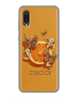 Чехол для Samsung Galaxy A02 с картинкой «Gucci — золотые бабочки» Чехол для Samsung Galaxy A02 с картинкой «Gucci — золотые бабочки»