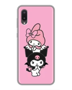 Чехол для Samsung Galaxy A02 с картинкой «My Melody и Kuromi» Чехол для Samsung Galaxy A02 с картинкой «My Melody и Kuromi»