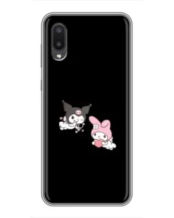 Чехол для Samsung Galaxy A02 с картинкой «My Melody и Kuromi» Чехол для Samsung Galaxy A02 с картинкой «My Melody и Kuromi»