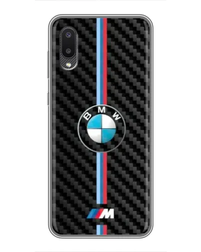 Чехол для Samsung Galaxy A02 с картинкой «Эмблема BMW и карбон» Чехол для Samsung Galaxy A02 с картинкой «Эмблема BMW и карбон»