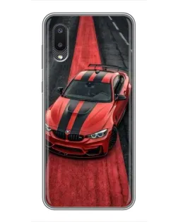 Чехол для Samsung Galaxy A02 с картинкой «BMW на красной дорожке»