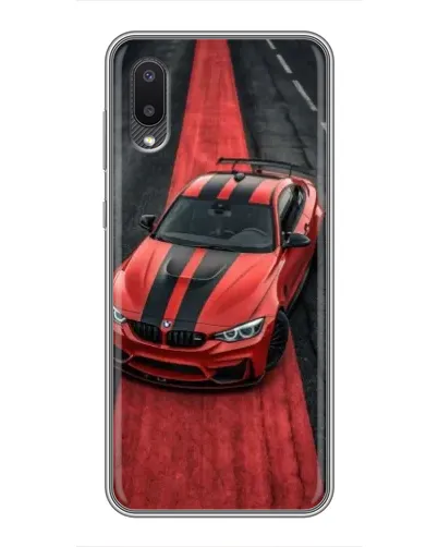 Чехол для Samsung Galaxy A02 с картинкой «BMW на красной дорожке» Чехол для Samsung Galaxy A02 с картинкой «BMW на красной дорожке»
