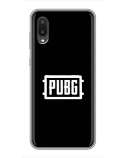 Чехол для Samsung Galaxy A02 с картинкой «Лого BMW — металлический блеск»