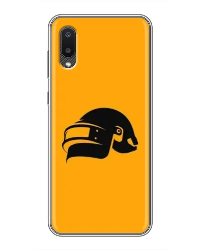 Чехол для Samsung Galaxy A02 с картинкой «PUBG — золотой шлем»