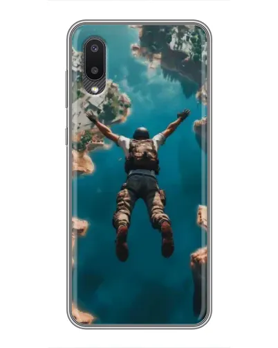 Чехол для Samsung Galaxy A02 с картинкой «PUBG — свободное падение»