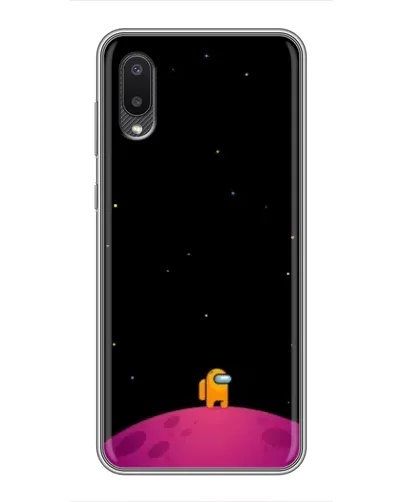 Чехол для Samsung Galaxy A02 с картинкой «Одинокий герой на планете»