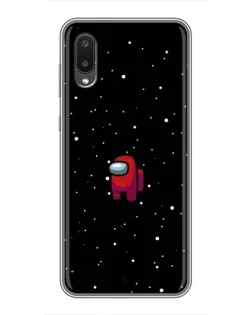 Чехол для Samsung Galaxy A02 с картинкой «Красный Among Us»
