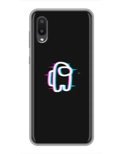 Чехол для Samsung Galaxy A02 с картинкой «Among Us неон»