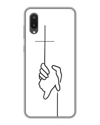 Чехол для Samsung Galaxy A02 с картинкой «Рука держит»