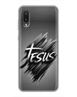 Чехол для Samsung Galaxy A02 с картинкой «Надпись Jesus Graffiti»