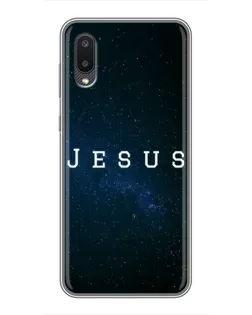 Чехол для Samsung Galaxy A02 с картинкой «Звездное небо Jesus»