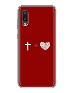 Чехол для Samsung Galaxy A02 с картинкой «Уравнение любви»