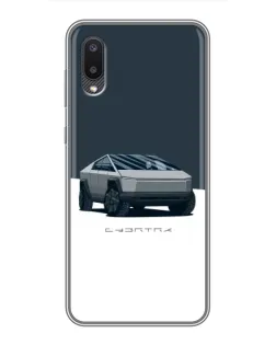 Чехол для Samsung Galaxy A02 с картинкой «Серебристый Cybertruck Tesla» Чехол для Samsung Galaxy A02 с картинкой «Серебристый Cybertruck Tesla»