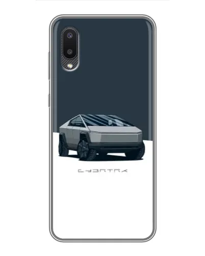 Чехол для Samsung Galaxy A02 с картинкой «Серебристый Cybertruck Tesla» Чехол для Samsung Galaxy A02 с картинкой «Серебристый Cybertruck Tesla»