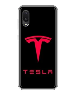 Чехол для Samsung Galaxy A02 с картинкой «Tesla Red Logo» Чехол для Samsung Galaxy A02 с картинкой «Tesla Red Logo»