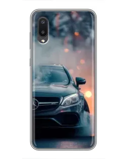 Чехол для Samsung Galaxy A02 с картинкой «Mercedes — ночной город» Чехол для Samsung Galaxy A02 с картинкой «Mercedes — ночной город»