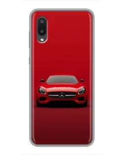 Чехол для Samsung Galaxy A02 с картинкой «Красный Mercedes AMG»