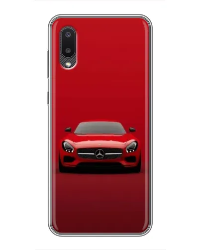 Чехол для Samsung Galaxy A02 с картинкой «Красный Mercedes AMG»
