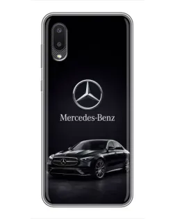 Чехол для Samsung Galaxy A02 с картинкой «Mercedes — решетка радиатора»
