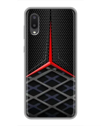 Чехол для Samsung Galaxy A02 с картинкой «Mercedes Carbon Grid»