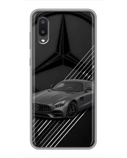 Чехол для Samsung Galaxy A02 с картинкой «Mercedes AMG — графика»