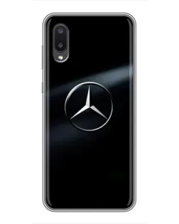 Чехол для Samsung Galaxy A02 с картинкой «Mercedes на металле» Чехол для Samsung Galaxy A02 с картинкой «Mercedes на металле»