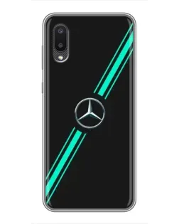 Чехол для Samsung Galaxy A02 с картинкой «Спортивные линии Mercedes» Чехол для Samsung Galaxy A02 с картинкой «Спортивные линии Mercedes»