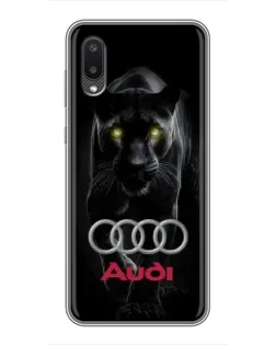 Чехол для Samsung Galaxy A02 с картинкой «Пантера и Audi» Чехол для Samsung Galaxy A02 с картинкой «Пантера и Audi»