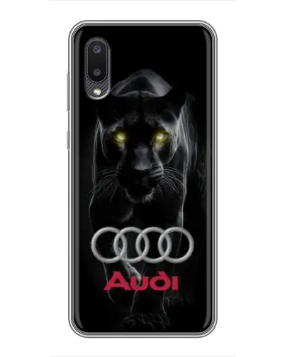 Чехол для Samsung Galaxy A02 с картинкой «Пантера и Audi» Чехол для Samsung Galaxy A02 с картинкой «Пантера и Audi»