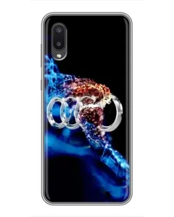 Чехол для Samsung Galaxy A02 с картинкой «Энергия лого Audi» Чехол для Samsung Galaxy A02 с картинкой «Энергия лого Audi»