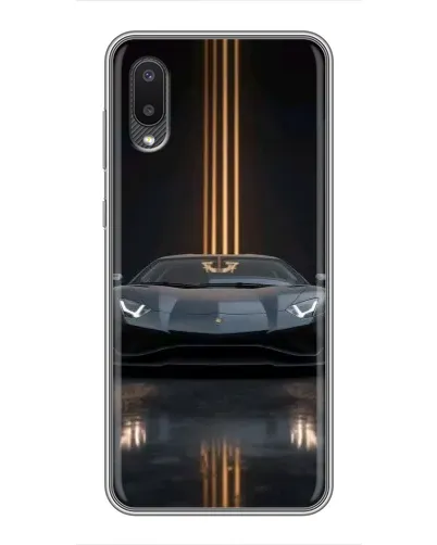 Чехол для Samsung Galaxy A02 с картинкой «Lamborghini золотые линии» Чехол для Samsung Galaxy A02 с картинкой «Lamborghini золотые линии»