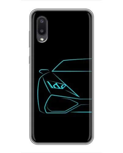 Чехол для Samsung Galaxy A02 с картинкой «Голубой силуэт Lamborghini» Чехол для Samsung Galaxy A02 с картинкой «Голубой силуэт Lamborghini»