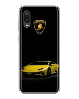 Чехол для Samsung Galaxy A02 с картинкой «Lamborghini желтый акцент» Чехол для Samsung Galaxy A02 с картинкой «Lamborghini желтый акцент»