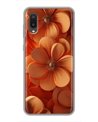 Чехол для Samsung Galaxy A02 с картинкой «Оранжевый макро цветок»