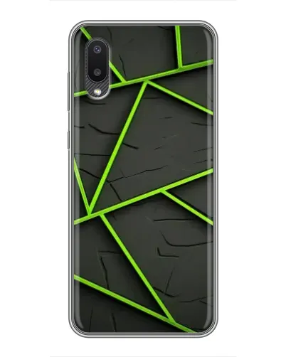 Чехол для Samsung Galaxy A02 с картинкой «Зеленые геометрические линии» Чехол для Samsung Galaxy A02 с картинкой «Зеленые геометрические линии»