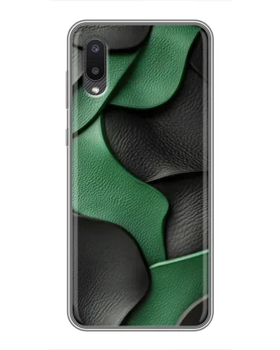 Чехол для Samsung Galaxy A02 с картинкой «Зеленые кожаные волны» Чехол для Samsung Galaxy A02 с картинкой «Зеленые кожаные волны»